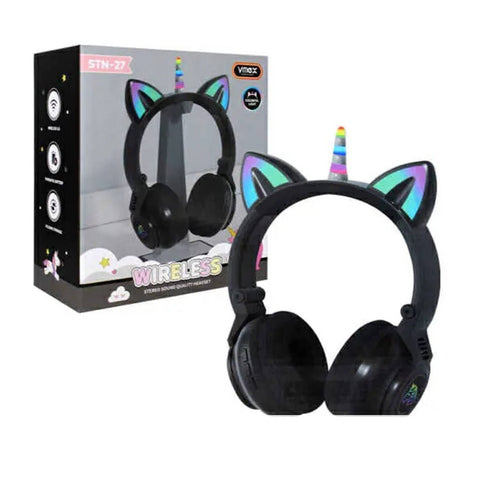 Audífonos Wireless Unicornio Cat Ear STN-27 - Índigo72.com