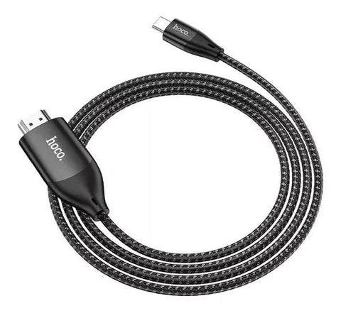 Cable Adaptador HOCO - USB C Macho a HDMI Macho 4k 2mts Ua16 - Índigo72.com