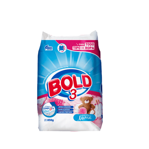 Detergente en polvo BOLD 3 Cariñitos (850 gr) - Índigo72.com