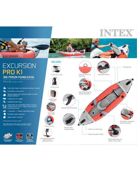 Kayak inflable Excursion Pro K1 (1 persona) - Índigo72.com