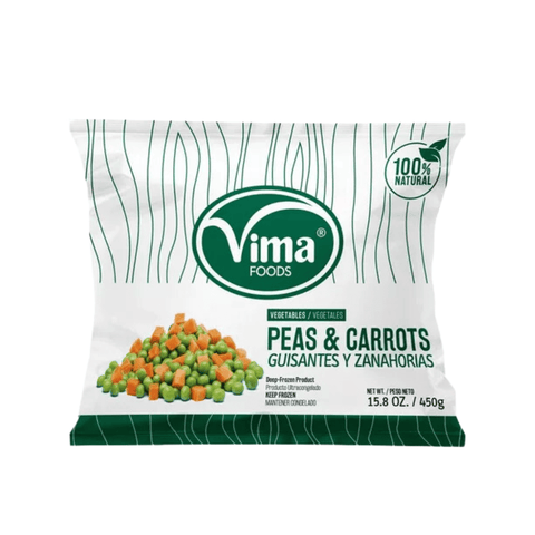 Mezcla Guisantes y Zanahoria Congelada Vima Foods 450 gr - Índigo72.com
