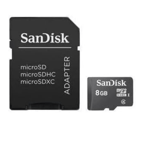 Micro SD HC Card con adaptador 8Gb SANDISK - Índigo72.com