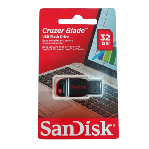 Pendrive 32GB SANDISK Cruzer Blade - Índigo72.com