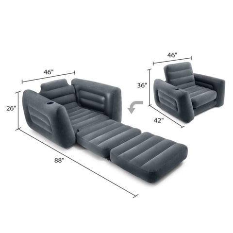 Sofa Cama Inflable gris oscuro - Índigo72.com