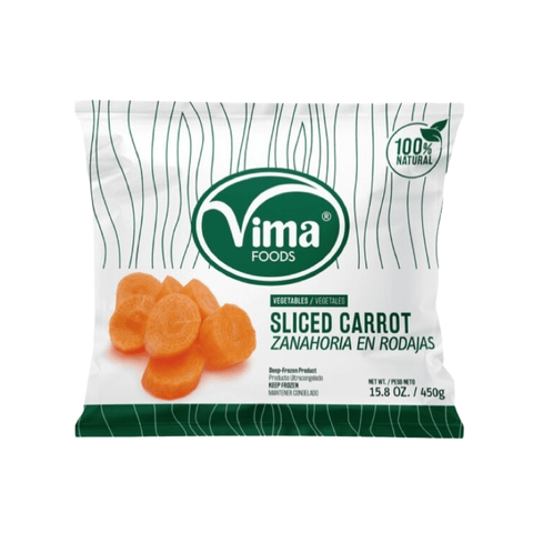 Zanahoria en Rodajas Congelada Vima Foods 450 gr - Índigo72.com