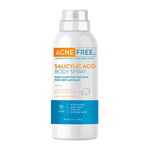 Acnefree Tratamiento Corporal para el acné en spray Acido Salicílico 2% 142gr - Índigo72.com