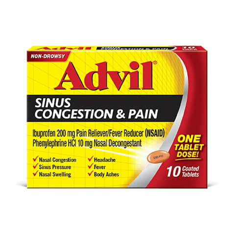 Advil Congestión y Dolor Adultos 10 Tabletas - Índigo72.com