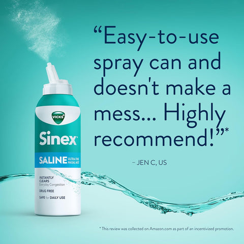 Agua Salina Vicks Sinex Saline Nasal Mist Agua Salina 142g - Indigo72.com
