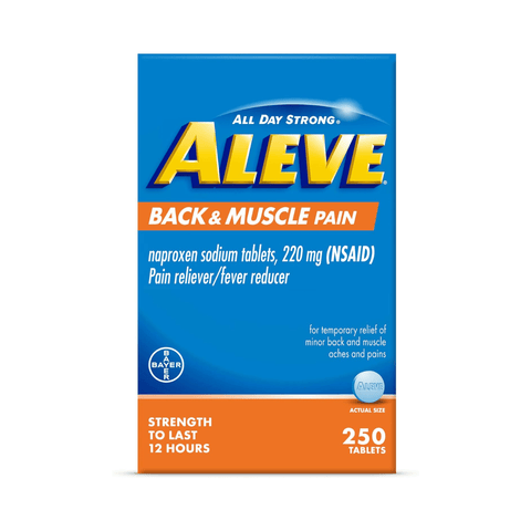 Aleve Dolores Musculares 220 mg de naproxeno sódico 250 Tabletas - Índigo72.com