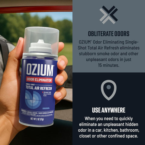 Ambientador Carros Bomba de Olor Ozium 57g - Indigo72.com