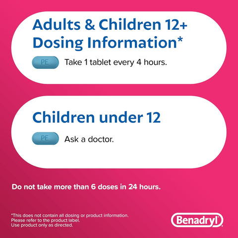 Benadryl Allergy Plus Congestion 24 Tabletas - Índigo72.com