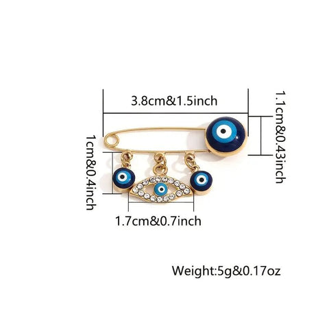 Broche Elegante de Ojo Turco 4cm - Indigo72.com