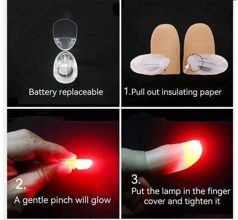 Broma 2 Piezas Truco del Pulgar Magico Led - Indigo72.com