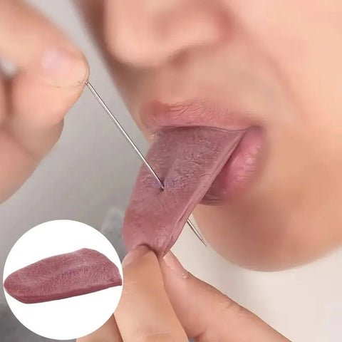 Broma Lengua Falsa Realista para Bromas Silicona Roja - Indigo72.com