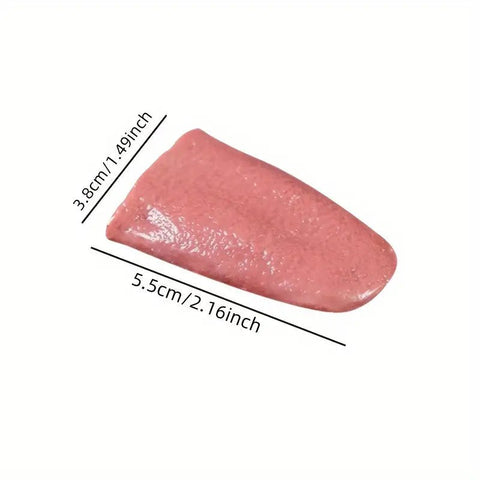 Broma Lengua Falsa Realista para Bromas Silicona Roja - Indigo72.com