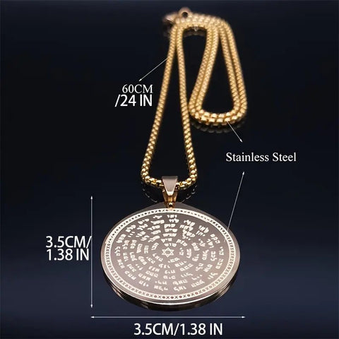 Cadena con Medalla 72 Nombres de Dios - Indigo72.com