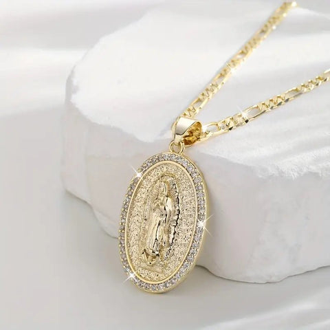 Cadena con Medalla de San Judas Brillantes Acero Inoxidable 316 - Indigo72.com