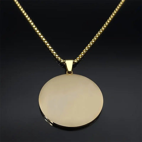 Cadena con Medalla del YHVH con sircones Acero Inoxidable 316 - Indigo72.com