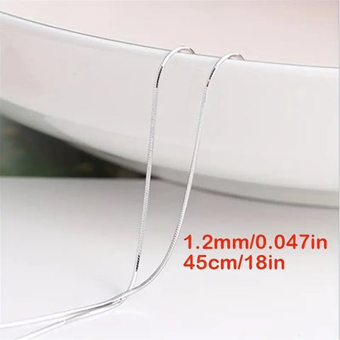 Cadena Serpiente 1.2 Mm Con Cierre Langosta Para Colgante 50cm - Indigo72.com