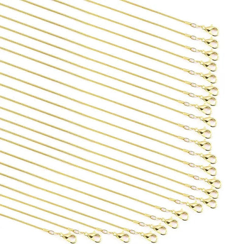 Cadena Serpiente 1.2 Mm Con Cierre Langosta Para Colgante 50cm - Indigo72.com