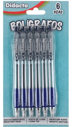Caja Bolígrafos Lapiceros Didacta 6 Unid. 1.0mm - Indigo72.com