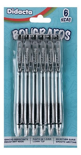 Caja Bolígrafos Lapiceros Didacta 6 Unid. 1.0mm Indigo72 - Indigo72.com
