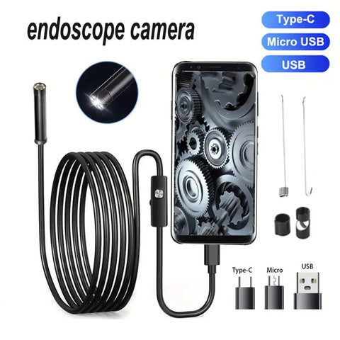 Cámara Endoscopio Cable Duro 2mt Tipo C - Indigo72.com
