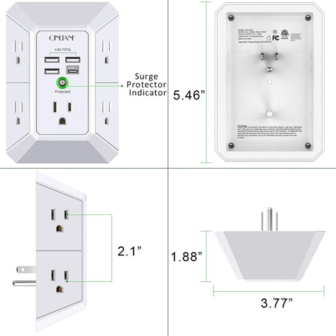 Cargador Regleta Hub Pared Multifunción - Índigo72.com