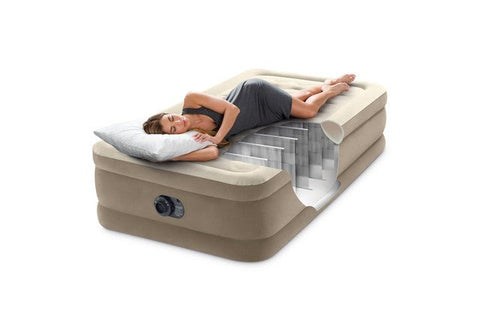 Colchón Autoinflable Intex Twin Dura - Beam Deluxe Ultra Plush Air Mattress 18" - Indigo72.com