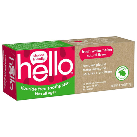 Crema Dental Hello Kid's Sin Fluor Niños +2 Años 119gr - Índigo72.com