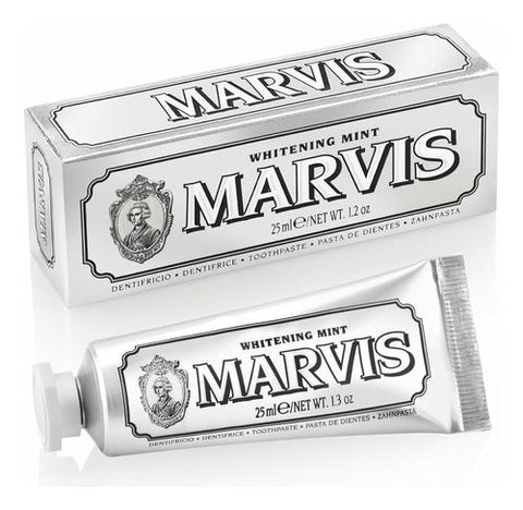 Crema Dental Marvis Whitening Mint 25ml - Aliento Fresco - Indigo72.com