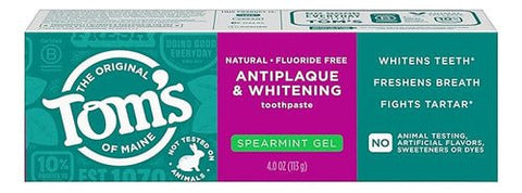 Crema Dental Tom's Antiplaca Blanqueador Sin Fluor 113gr - Indigo72.com