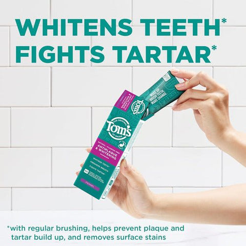 Crema Dental Tom's Antiplaca Blanqueador Sin Fluor 113gr - Indigo72.com