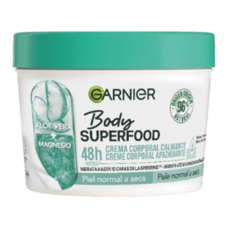 Crema Hidratante Body Superfood Aloe Vera GARNIER 380ml - Índigo72.com