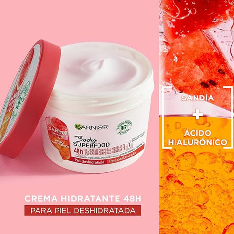 Crema Hidratante Body Superfood Sandia GARNIER 380ml - Índigo72.com