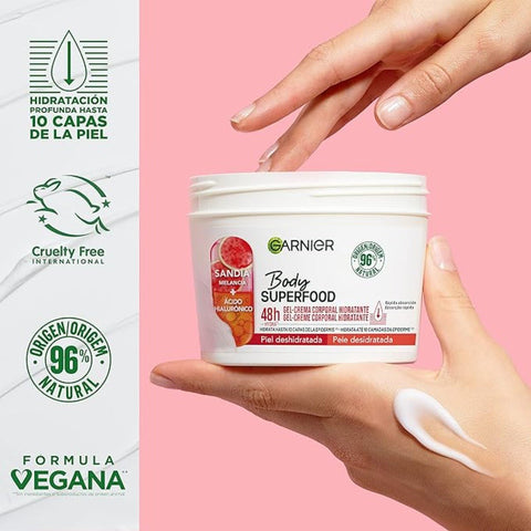 Crema Hidratante Body Superfood Sandia GARNIER 380ml - Índigo72.com