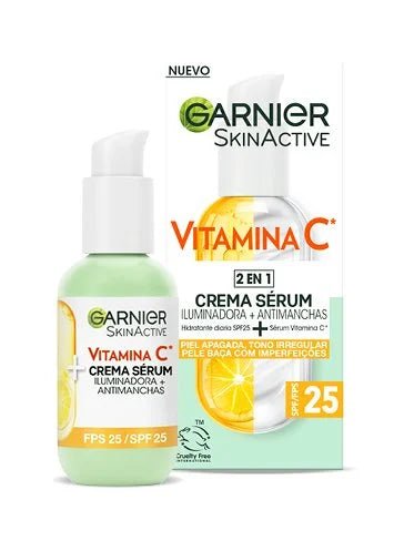 Crema Sérum Garnier con Vitamina C y Protector solar SPF 25 50ml - Índigo72.com