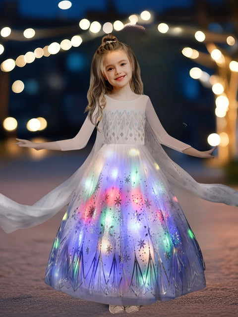 Disfraz de Elegante vestido de princesa con luces LED - Indigo72.com