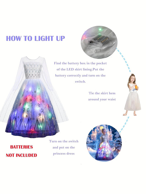 Disfraz de Elegante vestido de princesa con luces LED - Indigo72.com