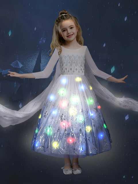 Disfraz de Elegante vestido de princesa con luces LED - Indigo72.com