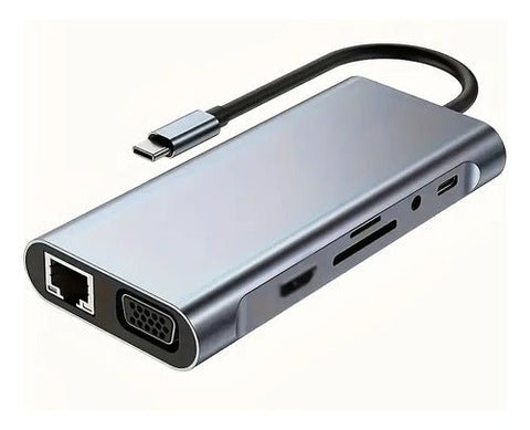 Docking Station Hub Usb Tipo C 11 En 1 Hdmi Hdtv Rj45 - Indigo72.com