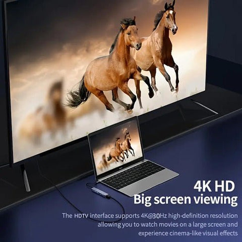 Docking Station Hub Usb Tipo C 7 En 1 Hdmi Hdtv Rj45 - Indigo72.com