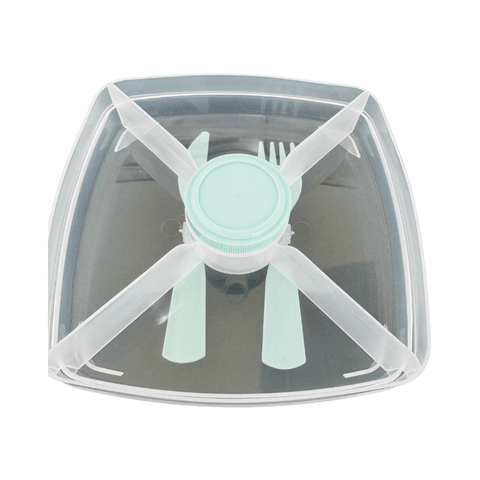 Envase Vianda Porta Comida Con Cubiertos 18x18x9cm 2,92 Lts - Indigo72.com