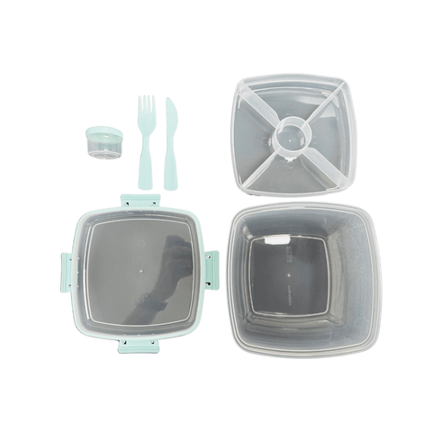 Envase Vianda Porta Comida Con Cubiertos 18x18x9cm 2,92 Lts - Indigo72.com