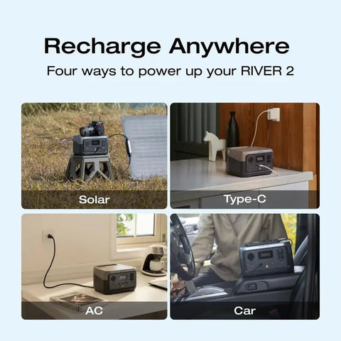 Estación De Energía Portátil Ecoflow River 2 300W (600 Pico) - Indigo72.com