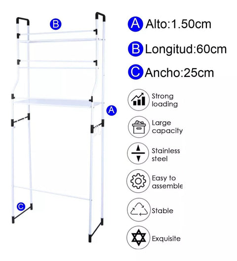 Estante Organizador Para Lavadora Baño - Indigo72.com