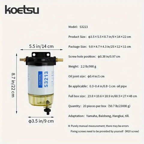 Filtro De Gasolina Marino Racor Con Separador De Agua S3213 - Indigo72.com