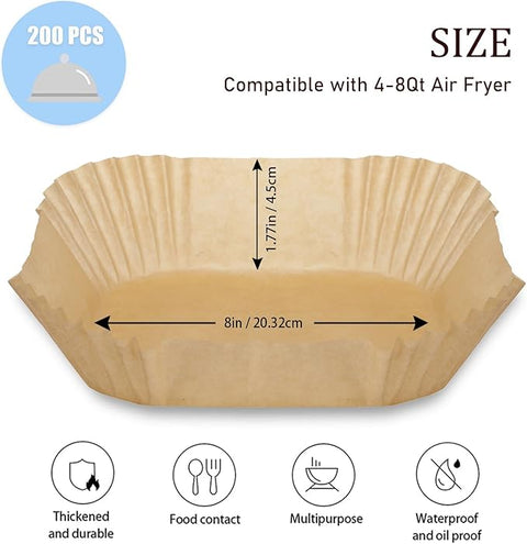 Forros de papel Desechables para Freidora de Aire (50 uni) - Indigo72.com