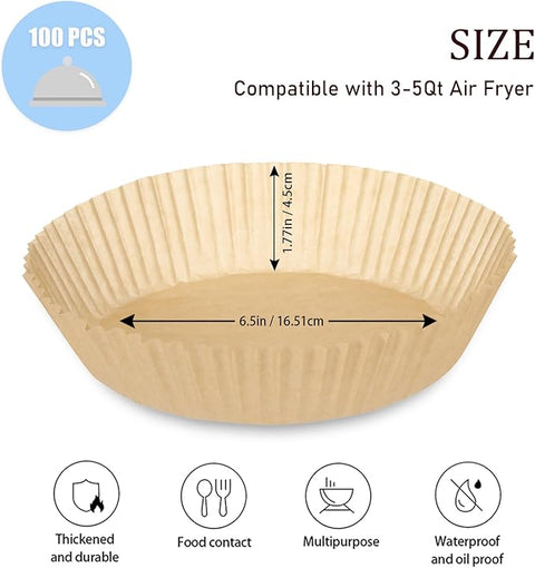 Forros de papel Desechables para Freidora de Aire (50 uni) - Indigo72.com