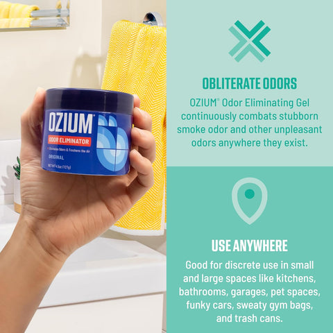 Gel eliminador de olores Ozium de 127 ml - Indigo72.com